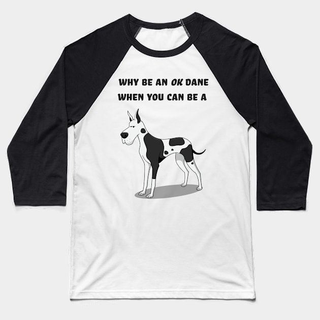 Why Be OK? Baseball T-Shirt by ferinefire